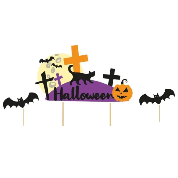 Cake topper assortis thème Halloween (x3)