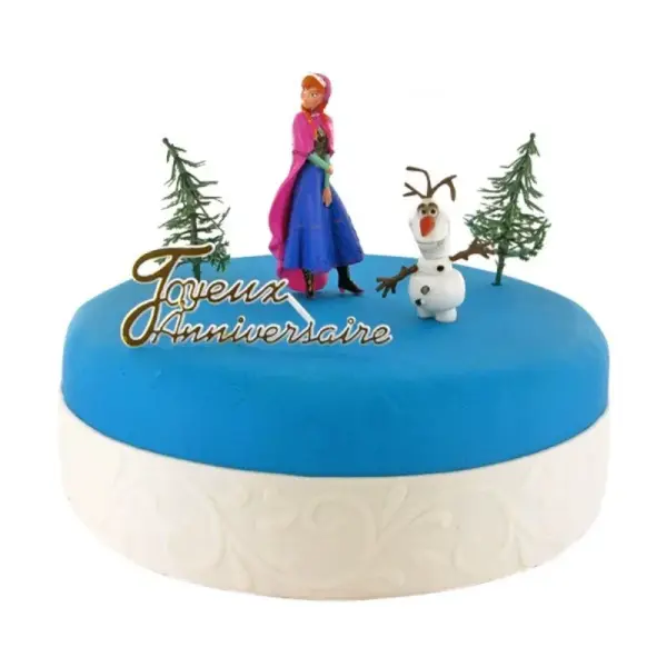 Kit décor gâteau Anna et Olaf