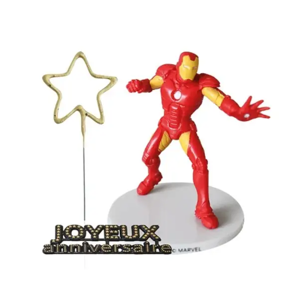 Kit décor gâteau Iron Man