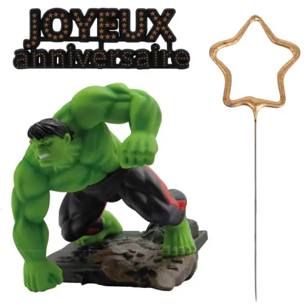 Kit décor gâteau Hulk