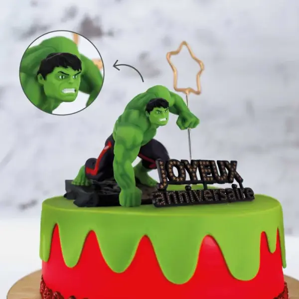 Kit décor gâteau Hulk