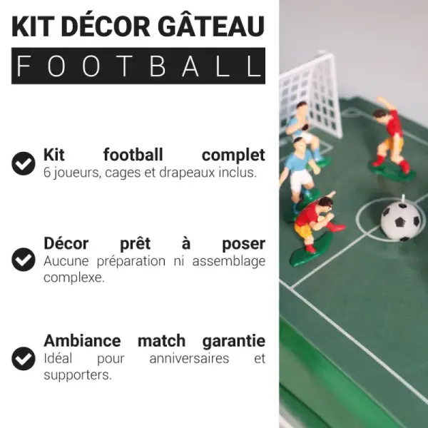 Kit décor gâteau football