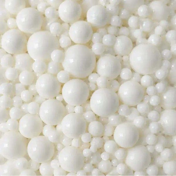 Décors comestibles perles blanches nacrées assorties
