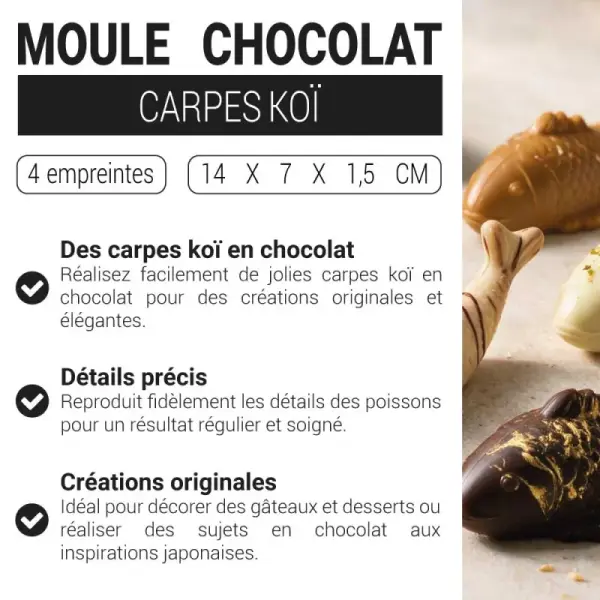 Moule chocolat carpes koï
