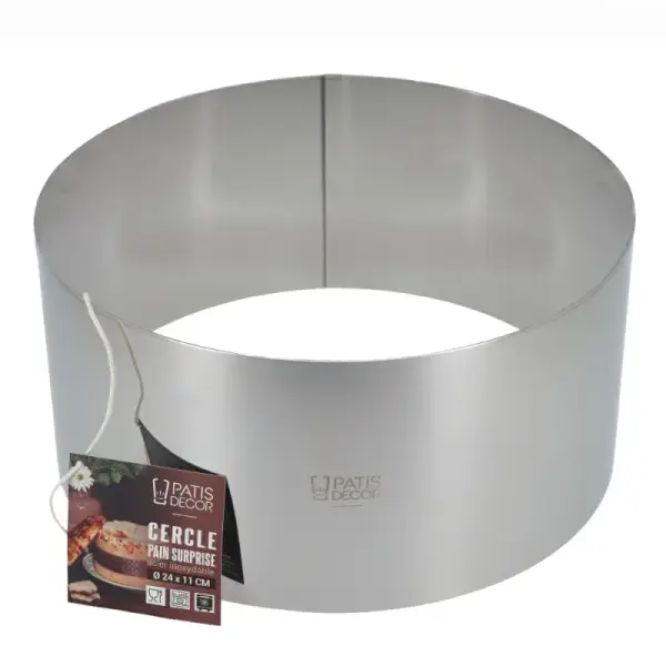 Cercle à pain surprise inox H 11 cm Diam 24 cm