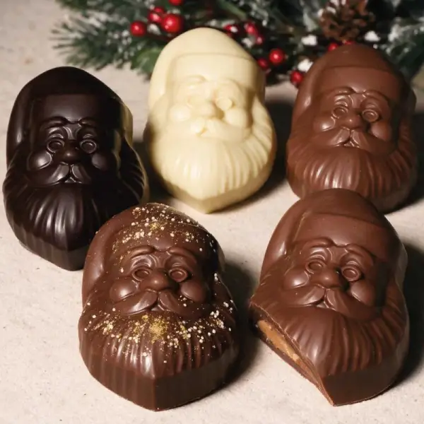Moule chocolat en 3 parties Visage du père Noël Patisdécor