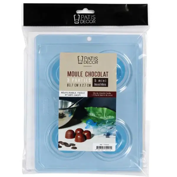 Moule chocolat en 3 parties mini bouchées