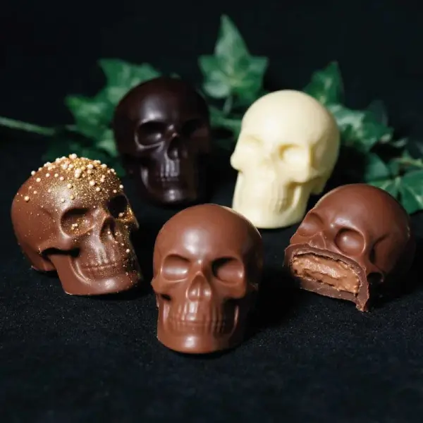 Moule chocolat en 3 parties petits crânes