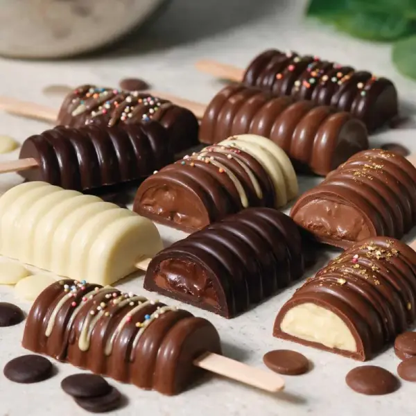 Moule chocolat en 3 parties glaces à spirales