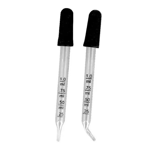 Pipettes graduées en verre (x2)