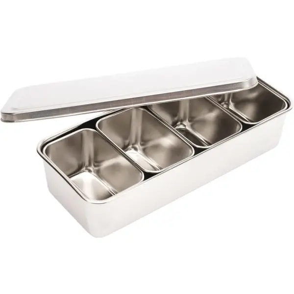 set de 5 mini-boîtes japonaises inox pour mise en place