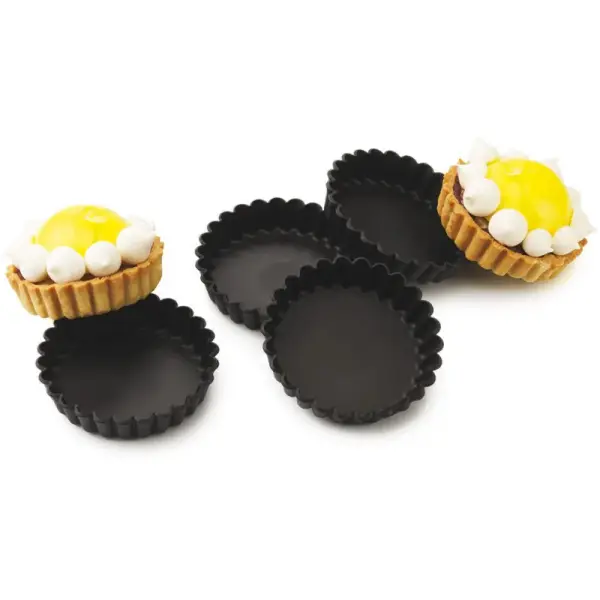 Exoglass 12 tartelettes rondes cannelées 11 cm