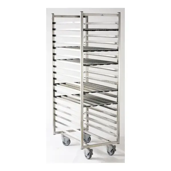 Optimo chariot de fermentation inox à plaques à pain largeur 43 cm 18 niveaux