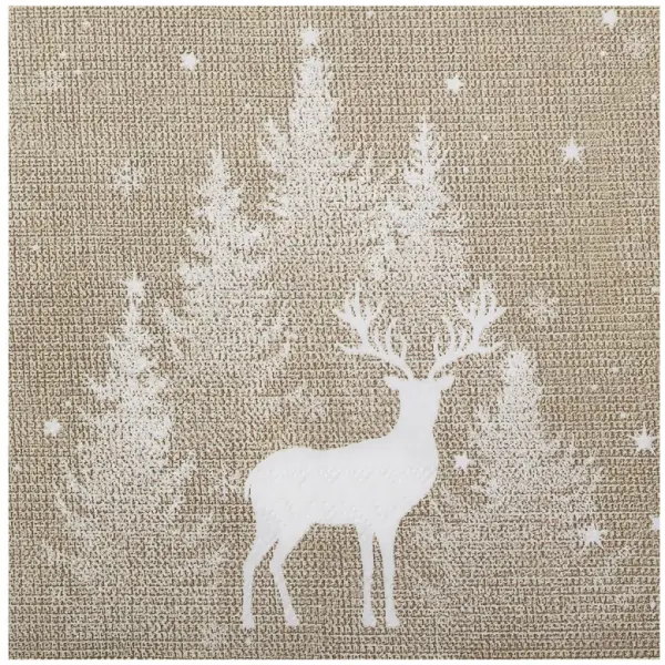 20 Serviettes Noël Renne