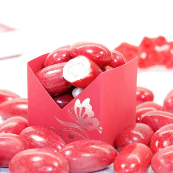 Dragées Amande Rouge 1kg pas cher