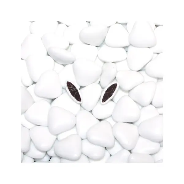 Dragées coeur chocolat blanc 1kg