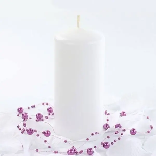 Bougie blanche cylindrique 12cm