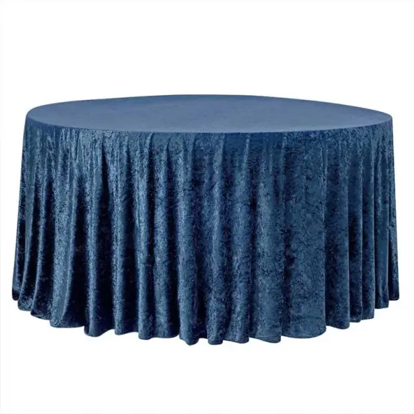 Nappe Velours marine ronde 300cm