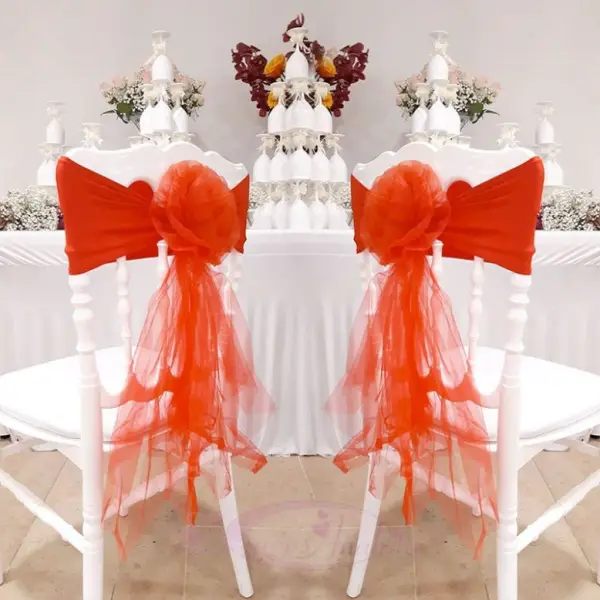 10 Noeuds de chaise en fleur Rouge