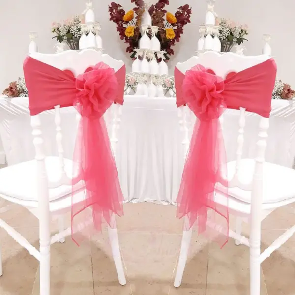10 Noeuds de chaise en fleur Fuchsia