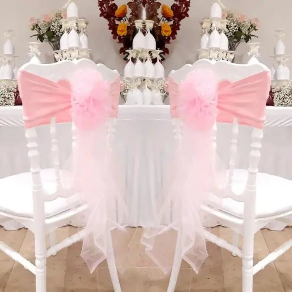 10 Noeuds de chaise en fleur Rose
