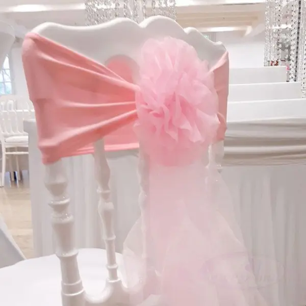10 Noeuds de chaise en fleur Rose