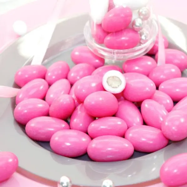 Dragées Amande Fuchsia 1kg pas cher