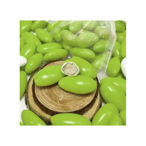 Dragées Amande vert 43% 1Kg