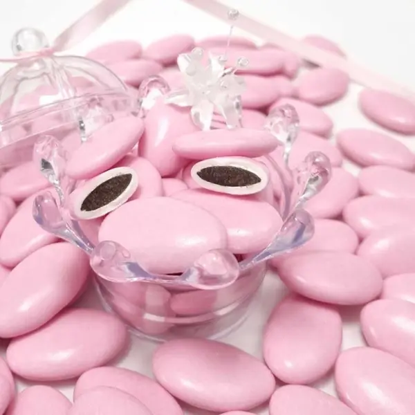 Dragées chocolat rose 1kg
