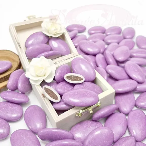Dragées chocolat Violet clair 1kg