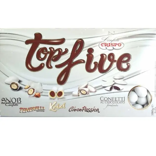 Dragées originales "Top five" Blanc
