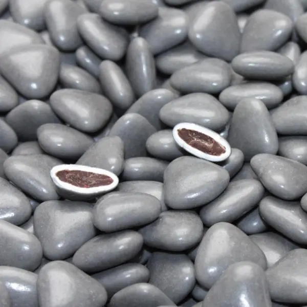 Dragées coeur chocolat gris 1kg
