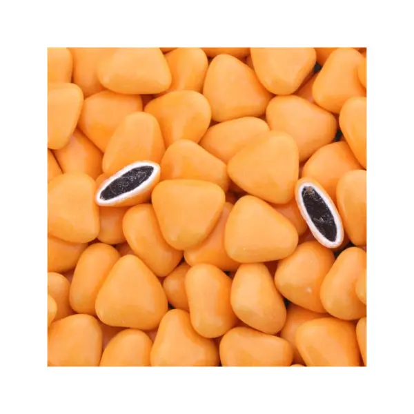 Dragées coeur chocolat orange 1kg