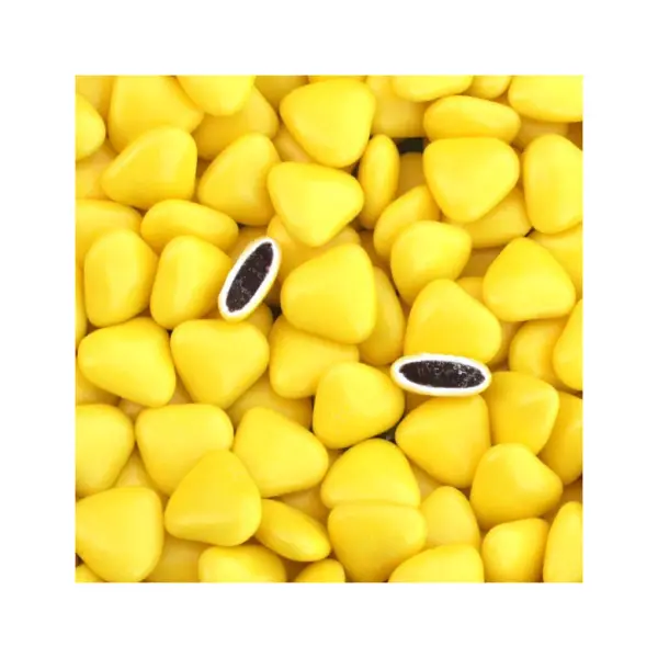 Dragées coeur chocolat jaune 1kg