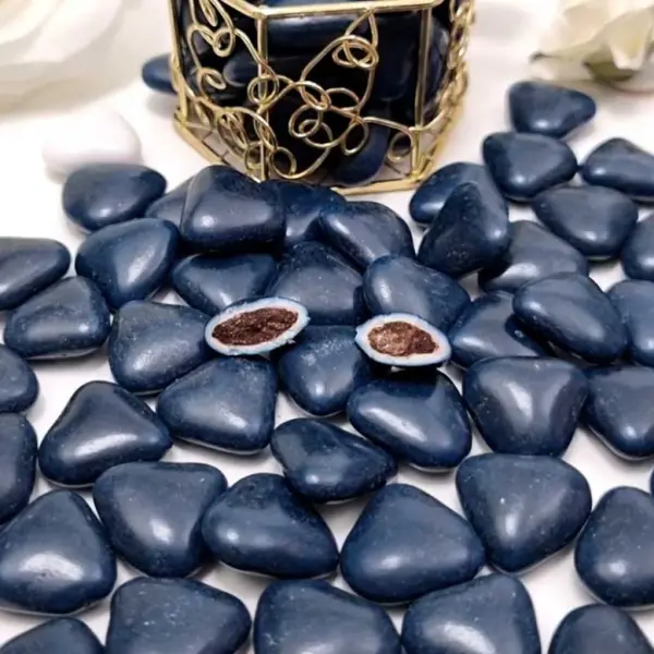 Dragées coeur chocolat marine 1kg