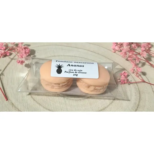 Macarons fondants parfumés ananas