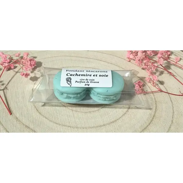 Macarons fondants parfumés cachemire et soie