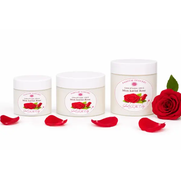 Beurre corporel rose naturelle - pur beurre brut de karité | girl in the city