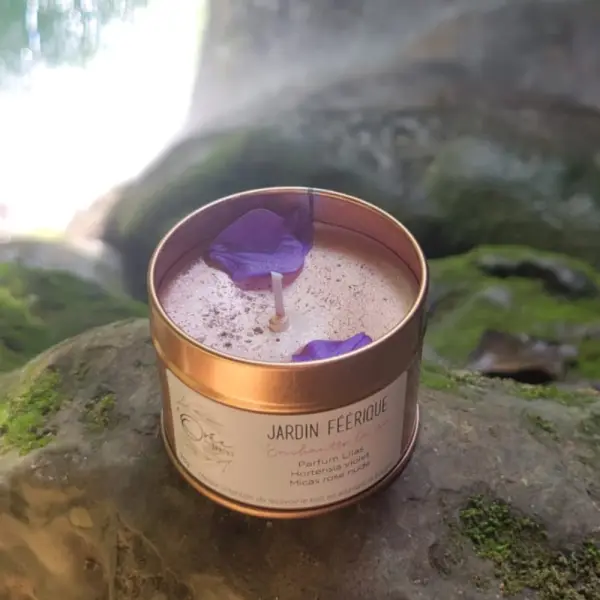 Bougie jardin féérique - lilas