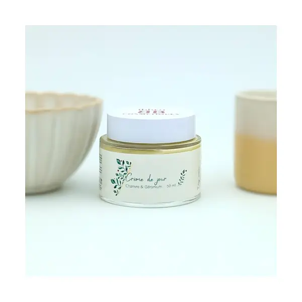 Crème de jour, chanvre & géranium, 50ml