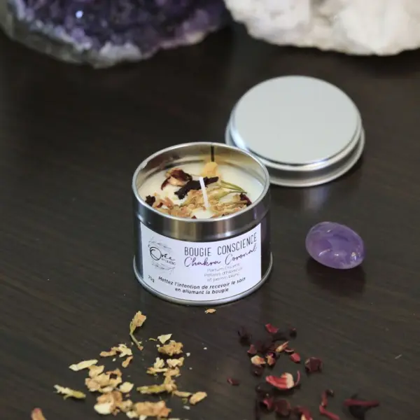 Bougie chakra coronal - reliance & conscience - encens