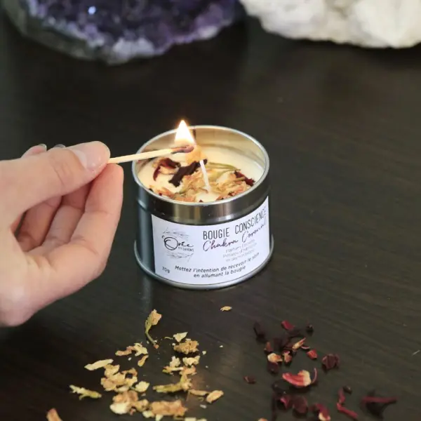 Bougie chakra coronal - reliance & conscience - encens