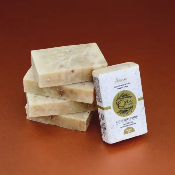 Savon avena - lait & flocons d'avoine - peau sensible déshydratée