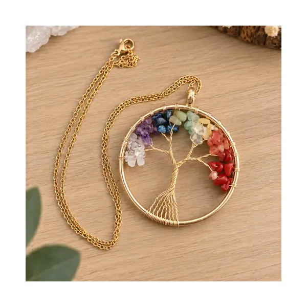 Collier arbre de vie – 7 chakras
