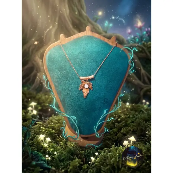 Collier féerique — feuille & lumière