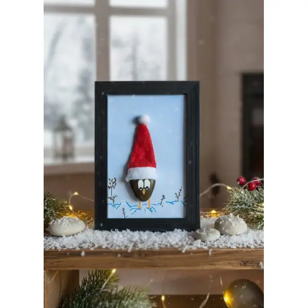 Cadre décoratif pioupiou d'hiver