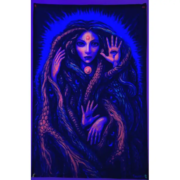 Tenture murale fluorescente