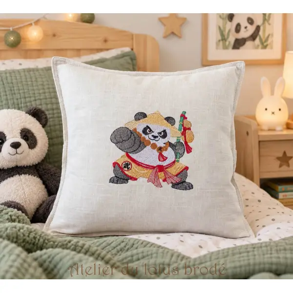 Fichier broderie machine- panda- panda kiba dachi