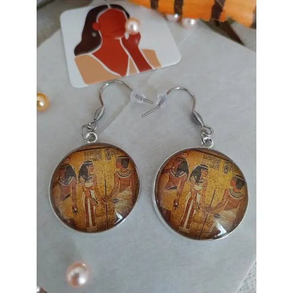 Boucles d'oreilles theme egypte antique