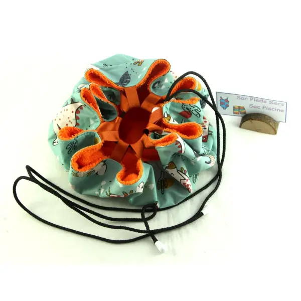 Sac piscine, sac pieds secs, baluchon pieds secs, piscine, baluchon